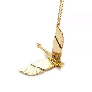 NWOT Lele Sadoughi Golden Crane Pendant Necklace